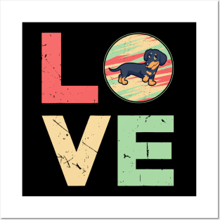 Retro vintage Dachshund Dog Mom Gifts Dachshund Posters and Art